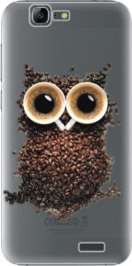 Plastové pouzdro iSaprio - Owl And Coffee - Huawei Ascend G7