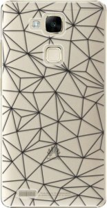 Plastové pouzdro iSaprio - Abstract Triangles 03 - black - Huawei Mate7