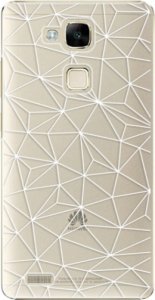 Plastové pouzdro iSaprio - Abstract Triangles 03 - white - Huawei Mate7