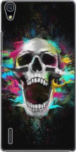 Plastové pouzdro iSaprio - Skull in Colors - Huawei Ascend P7