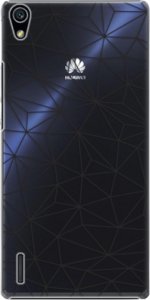 Plastové pouzdro iSaprio - Abstract Triangles 03 - black - Huawei Ascend P7