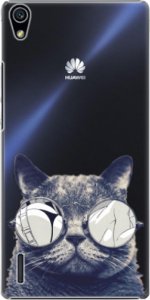 Plastové pouzdro iSaprio - Crazy Cat 01 - Huawei Ascend P7