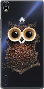 Plastové pouzdro iSaprio - Owl And Coffee - Huawei Ascend P7