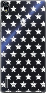 Plastové pouzdro iSaprio - Stars Pattern - white - Huawei Ascend P7