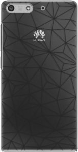 Plastové pouzdro iSaprio - Abstract Triangles 03 - black - Huawei Ascend P7 Mini