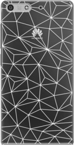 Plastové pouzdro iSaprio - Abstract Triangles 03 - white - Huawei Ascend P7 Mini