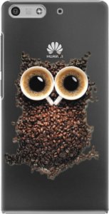 Plastové pouzdro iSaprio - Owl And Coffee - Huawei Ascend P7 Mini