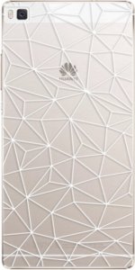 Plastové pouzdro iSaprio - Abstract Triangles 03 - white - Huawei Ascend P8