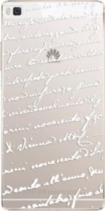 Plastové pouzdro iSaprio - Handwriting 01 - white - Huawei Ascend P8