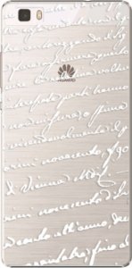 Plastové pouzdro iSaprio - Handwriting 01 - white - Huawei Ascend P8 Lite