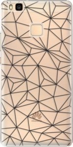Plastové pouzdro iSaprio - Abstract Triangles 03 - black - Huawei Ascend P9 Lite