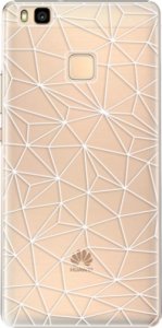 Plastové pouzdro iSaprio - Abstract Triangles 03 - white - Huawei Ascend P9 Lite