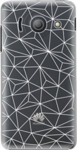 Plastové pouzdro iSaprio - Abstract Triangles 03 - white - Huawei Ascend Y300