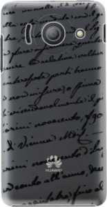 Plastové pouzdro iSaprio - Handwriting 01 - black - Huawei Ascend Y300