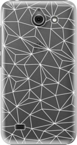 Plastové pouzdro iSaprio - Abstract Triangles 03 - white - Huawei Ascend Y550
