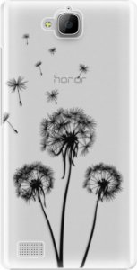 Plastové pouzdro iSaprio - Three Dandelions - black - Huawei Honor 3C