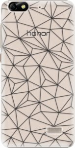 Plastové pouzdro iSaprio - Abstract Triangles 03 - black - Huawei Honor 4C