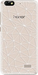 Plastové pouzdro iSaprio - Abstract Triangles 03 - white - Huawei Honor 4C