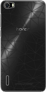 Plastové pouzdro iSaprio - Abstract Triangles 03 - black - Huawei Honor 6