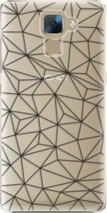 Plastové pouzdro iSaprio - Abstract Triangles 03 - black - Huawei Honor 7