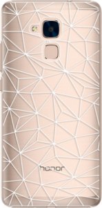 Plastové pouzdro iSaprio - Abstract Triangles 03 - white - Huawei Honor 7 Lite
