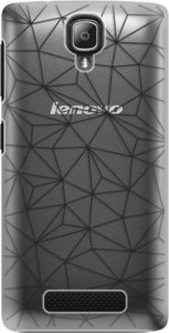 Plastové pouzdro iSaprio - Abstract Triangles 03 - black - Lenovo A1000