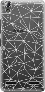 Plastové pouzdro iSaprio - Abstract Triangles 03 - white - Lenovo A6000 / K3