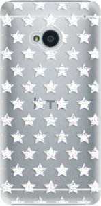 Plastové pouzdro iSaprio - Stars Pattern - white - HTC One M7