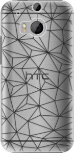 Plastové pouzdro iSaprio - Abstract Triangles 03 - black - HTC One M8