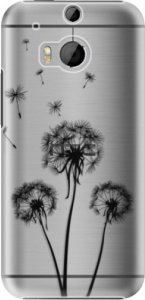Plastové pouzdro iSaprio - Three Dandelions - black - HTC One M8