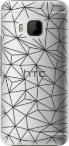 Plastové pouzdro iSaprio - Abstract Triangles 03 - black - HTC One M9