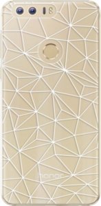 Plastové pouzdro iSaprio - Abstract Triangles 03 - white - Huawei Honor 8