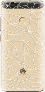 Plastové pouzdro iSaprio - Abstract Triangles 03 - white - Huawei Nova
