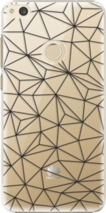 Plastové pouzdro iSaprio - Abstract Triangles 03 - black - Huawei P8 Lite 2017