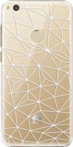 Plastové pouzdro iSaprio - Abstract Triangles 03 - white - Huawei P8 Lite 2017