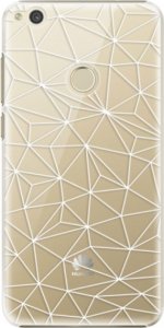 Plastové pouzdro iSaprio - Abstract Triangles 03 - white - Huawei P9 Lite 2017