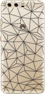 Plastové pouzdro iSaprio - Abstract Triangles 03 - black - Huawei P10