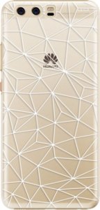 Plastové pouzdro iSaprio - Abstract Triangles 03 - white - Huawei P10