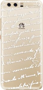 Plastové pouzdro iSaprio - Handwriting 01 - white - Huawei P10