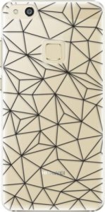 Plastové pouzdro iSaprio - Abstract Triangles 03 - black - Huawei P10 Lite