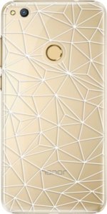 Plastové pouzdro iSaprio - Abstract Triangles 03 - white - Huawei Honor 8 Lite