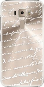 Plastové pouzdro iSaprio - Handwriting 01 - white - Asus ZenFone 3 ZE520KL