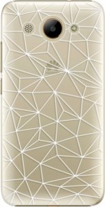 Plastové pouzdro iSaprio - Abstract Triangles 03 - white - Huawei Y3 2017