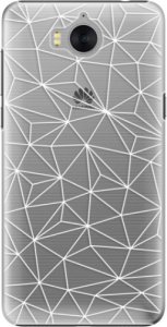 Plastové pouzdro iSaprio - Abstract Triangles 03 - white - Huawei Y5 2017 / Y6 2017
