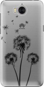Plastové pouzdro iSaprio - Three Dandelions - black - Huawei Y5 2017 / Y6 2017