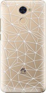Plastové pouzdro iSaprio - Abstract Triangles 03 - white - Huawei Y7 / Y7 Prime