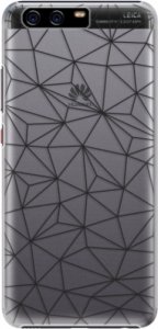 Plastové pouzdro iSaprio - Abstract Triangles 03 - black - Huawei P10 Plus