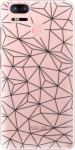 Plastové pouzdro iSaprio - Abstract Triangles 03 - black - Asus Zenfone 3 Zoom ZE553KL