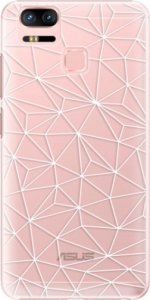 Plastové pouzdro iSaprio - Abstract Triangles 03 - white - Asus Zenfone 3 Zoom ZE553KL