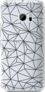 Plastové pouzdro iSaprio - Abstract Triangles 03 - black - HTC 10